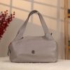 Gray Leather Shoulder Bag and Handbag , Multi-Purpose and Zippered 2 Gray Leather Shoulder Bag and Handbag , Multi-Purpose and Zippered