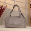 Gray Leather Shoulder Bag and Handbag , Multi-Purpose and Zippered 4 Gray Leather Shoulder Bag and Handbag , Multi-Purpose and Zippered
