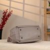 Gray Leather Shoulder Bag and Handbag , Multi-Purpose and Zippered 5 Gray Leather Shoulder Bag and Handbag , Multi-Purpose and Zippered