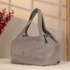 Gray Leather Shoulder Bag and Handbag , Multi-Purpose and Zippered 6 Gray Leather Shoulder Bag and Handbag , Multi-Purpose and Zippered