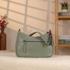Green Leather Handbag and Everyday Bag With Shoulder Strap 11 Green Leather Handbag and Everyday Bag With Shoulder Strap