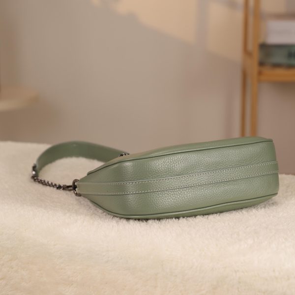 Green Leather Handbag and Everyday Bag With Shoulder Strap 14 Green Leather Handbag and Everyday Bag With Shoulder Strap