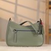 Green Leather Handbag and Everyday Bag With Shoulder Strap 5 Green Leather Handbag and Everyday Bag With Shoulder Strap