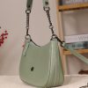 Green Leather Handbag and Everyday Bag With Shoulder Strap 9 Green Leather Handbag and Everyday Bag With Shoulder Strap