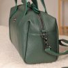 Green Leather Handbag With Shoulder Strap / Zippered / Everyday Bag 11 Green Leather Handbag With Shoulder Strap / Zippered / Everyday Bag
