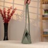 Green Leather Shoulder Bag , Everyday Bag With Magnetic Closure