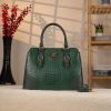 Green Luxury Handbag From Real Cow Leather With Shoulder Strap 1 Green Luxury Handbag From Real Cow Leather With Shoulder Strap