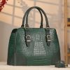 Green Luxury Handbag From Real Cow Leather With Shoulder Strap 4 Green Luxury Handbag From Real Cow Leather With Shoulder Strap