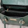 Green Luxury Handbag From Real Cow Leather With Shoulder Strap 5 Green Luxury Handbag From Real Cow Leather With Shoulder Strap