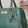 Green Luxury Handbag From Real Cow Leather With Shoulder Strap 9 Green Luxury Handbag From Real Cow Leather With Shoulder Strap