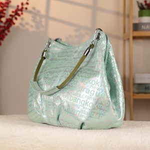 Light Green Leather Handbag, Handmade, Everyday Bag