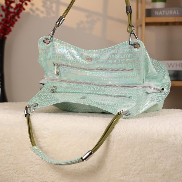 Light Green Leather Handbag, Handmade, Everyday Bag 12 Light Green Leather Handbag, Handmade, Everyday Bag