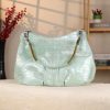 Light Green Leather Handbag, Handmade, Everyday Bag 4 Light Green Leather Handbag, Handmade, Everyday Bag