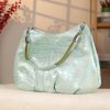 Light Green Leather Handbag, Handmade, Everyday Bag 5 Light Green Leather Handbag, Handmade, Everyday Bag