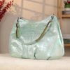 Light Green Leather Handbag, Handmade, Everyday Bag 6 Light Green Leather Handbag, Handmade, Everyday Bag