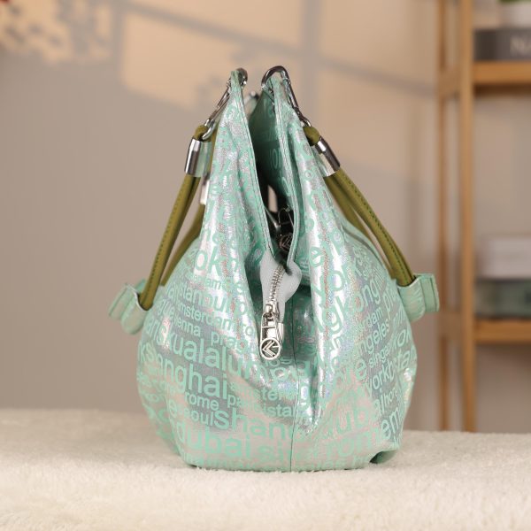 Light Green Leather Handbag, Handmade, Everyday Bag 7 Light Green Leather Handbag, Handmade, Everyday Bag