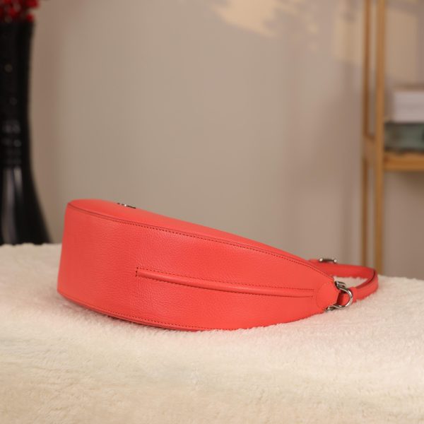 Light Red Shoulder Bag and Handbag With Adjustable Strap , Top Zipper 12 Light Red Shoulder Bag and Handbag With Adjustable Strap , Top Zipper