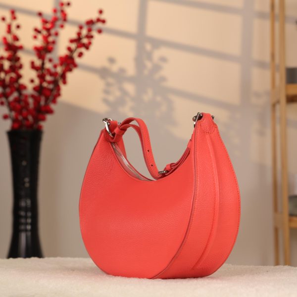 Light Red Shoulder Bag and Handbag With Adjustable Strap , Top Zipper 8 Light Red Shoulder Bag and Handbag With Adjustable Strap , Top Zipper