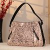 Pink Leather Handbag and Shoulder Bag With Shoulder Strap - Multi Compartment - Zippered 1 Pink Leather Handbag and Shoulder Bag With Shoulder Strap - Multi Compartment - Zippered