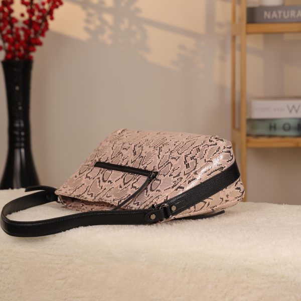 Pink Leather Handbag and Shoulder Bag With Shoulder Strap - Multi Compartment - Zippered 5 Pink Leather Handbag and Shoulder Bag With Shoulder Strap - Multi Compartment - Zippered