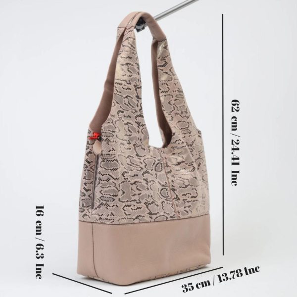 Pink Real Leather Shoulder Bag , Tote With Make-Up Bag and Strap 12 Pink Real Leather Shoulder Bag , Tote With Make-Up Bag and Strap