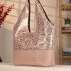 Pink Real Leather Shoulder Bag , Tote With Make-Up Bag and Strap 6 Pink Real Leather Shoulder Bag , Tote With Make-Up Bag and Strap