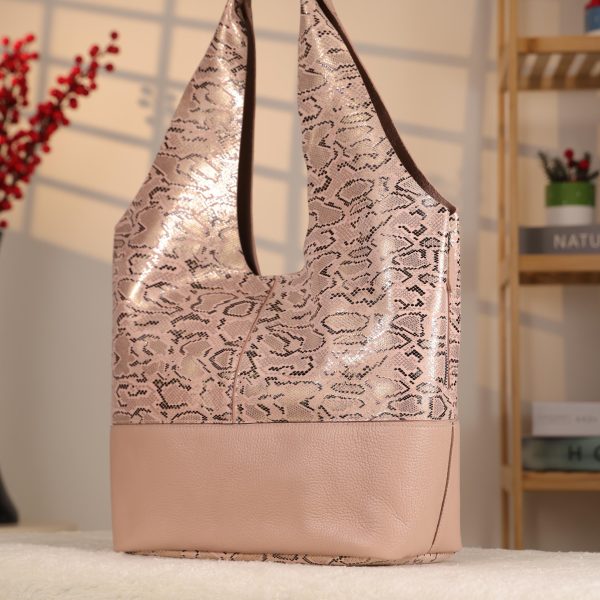 Pink Real Leather Shoulder Bag , Tote With Make-Up Bag and Strap 6 Pink Real Leather Shoulder Bag , Tote With Make-Up Bag and Strap