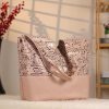 Pink Real Leather Shoulder Bag , Tote With Make-Up Bag and Strap 8 Pink Real Leather Shoulder Bag , Tote With Make-Up Bag and Strap