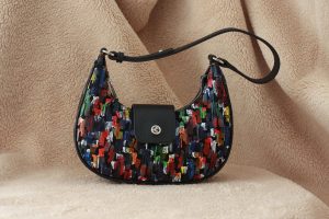 Rainbow Handbag from Real Cow Leather With Adjustable Shoulder Strap , Handmade
