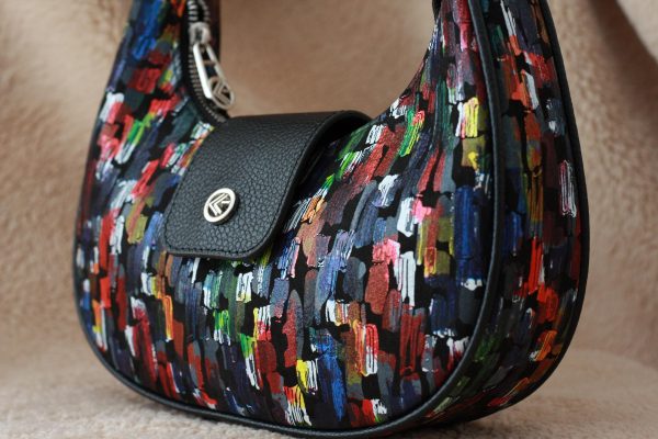 Rainbow Handbag from Real Cow Leather With Adjustable Shoulder Strap , Handmade 3 Rainbow Handbag from Real Cow Leather With Adjustable Shoulder Strap , Handmade