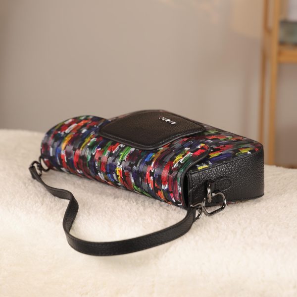 Rainbow Leather Shoulder Bag / Handbag With Adjustable Strap , Magnetic Closure and Zippered 10 Rainbow Leather Shoulder Bag / Handbag With Adjustable Strap , Magnetic Closure and Zippered