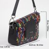 Rainbow Leather Shoulder Bag / Handbag With Adjustable Strap , Magnetic Closure and Zippered 17 Rainbow Leather Shoulder Bag / Handbag With Adjustable Strap , Magnetic Closure and Zippered