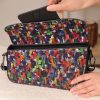 Rainbow Leather Shoulder Bag / Handbag With Adjustable Strap , Magnetic Closure and Zippered 6 Rainbow Leather Shoulder Bag / Handbag With Adjustable Strap , Magnetic Closure and Zippered