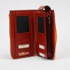 Real Cow Leather Wallet for Women , Zippered and With Magnetic Closure , Multi-Compartment