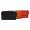 Real Cow Leather Wallet for Women , Zippered and With Magnetic Closure , Multi-Compartment