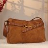 Real Suede Leather Bag - Zippered and Everyday Bag 1 Real Suede Leather Bag - Zippered and Everyday Bag