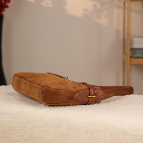 Real Suede Leather Bag - Zippered and Everyday Bag 12 Real Suede Leather Bag - Zippered and Everyday Bag