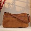 Real Suede Leather Bag - Zippered and Everyday Bag 3 Real Suede Leather Bag - Zippered and Everyday Bag