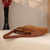 Real Suede Leather Bag - Zippered and Everyday Bag 4 Real Suede Leather Bag - Zippered and Everyday Bag