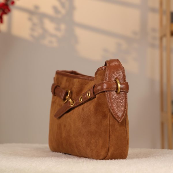 Real Suede Leather Bag - Zippered and Everyday Bag 9 Real Suede Leather Bag - Zippered and Everyday Bag