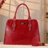 Red Handbag From Real Cow Leather With Shoulder Strap 1 Red Handbag From Real Cow Leather With Shoulder Strap