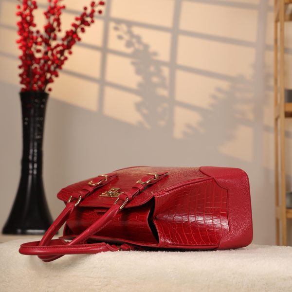 Red Handbag From Real Cow Leather With Shoulder Strap 9 Red Handbag From Real Cow Leather With Shoulder Strap