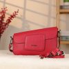 Red Leather Handbag and Shoulder Bag with Adjustable Strap , Magnetic Closure and Zippered , Safety 1 Red Leather Handbag and Shoulder Bag with Adjustable Strap , Magnetic Closure and Zippered , Safety