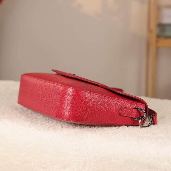 Red Leather Handbag and Shoulder Bag with Adjustable Strap , Magnetic Closure and Zippered , Safety 12 Red Leather Handbag and Shoulder Bag with Adjustable Strap , Magnetic Closure and Zippered , Safety