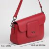 Red Leather Handbag and Shoulder Bag with Adjustable Strap , Magnetic Closure and Zippered , Safety 17 Red Leather Handbag and Shoulder Bag with Adjustable Strap , Magnetic Closure and Zippered , Safety
