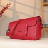 Red Leather Handbag and Shoulder Bag with Adjustable Strap , Magnetic Closure and Zippered , Safety 5 Red Leather Handbag and Shoulder Bag with Adjustable Strap , Magnetic Closure and Zippered , Safety
