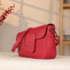 Red Leather Handbag and Shoulder Bag with Adjustable Strap , Magnetic Closure and Zippered , Safety 7 Red Leather Handbag and Shoulder Bag with Adjustable Strap , Magnetic Closure and Zippered , Safety