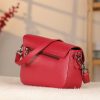 Red Leather Handbag and Shoulder Bag with Adjustable Strap , Magnetic Closure and Zippered , Safety 9 Red Leather Handbag and Shoulder Bag with Adjustable Strap , Magnetic Closure and Zippered , Safety