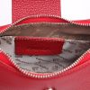 Red Leather Handbag With Shoulder Strap