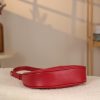 Red Leather Handbag With Shoulder Strap